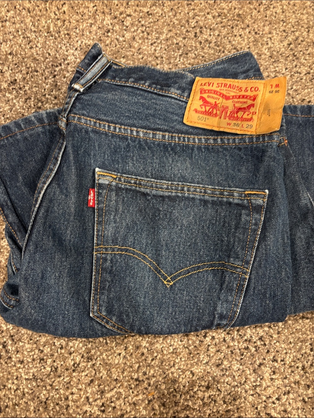 Levi's Men's Straight Jeans - Dark Blue Denim